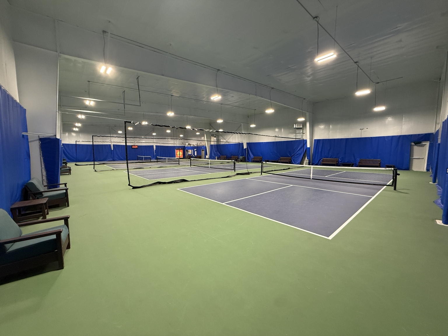 Indoor pickleball court view 6 at E.H. Pickleball Club