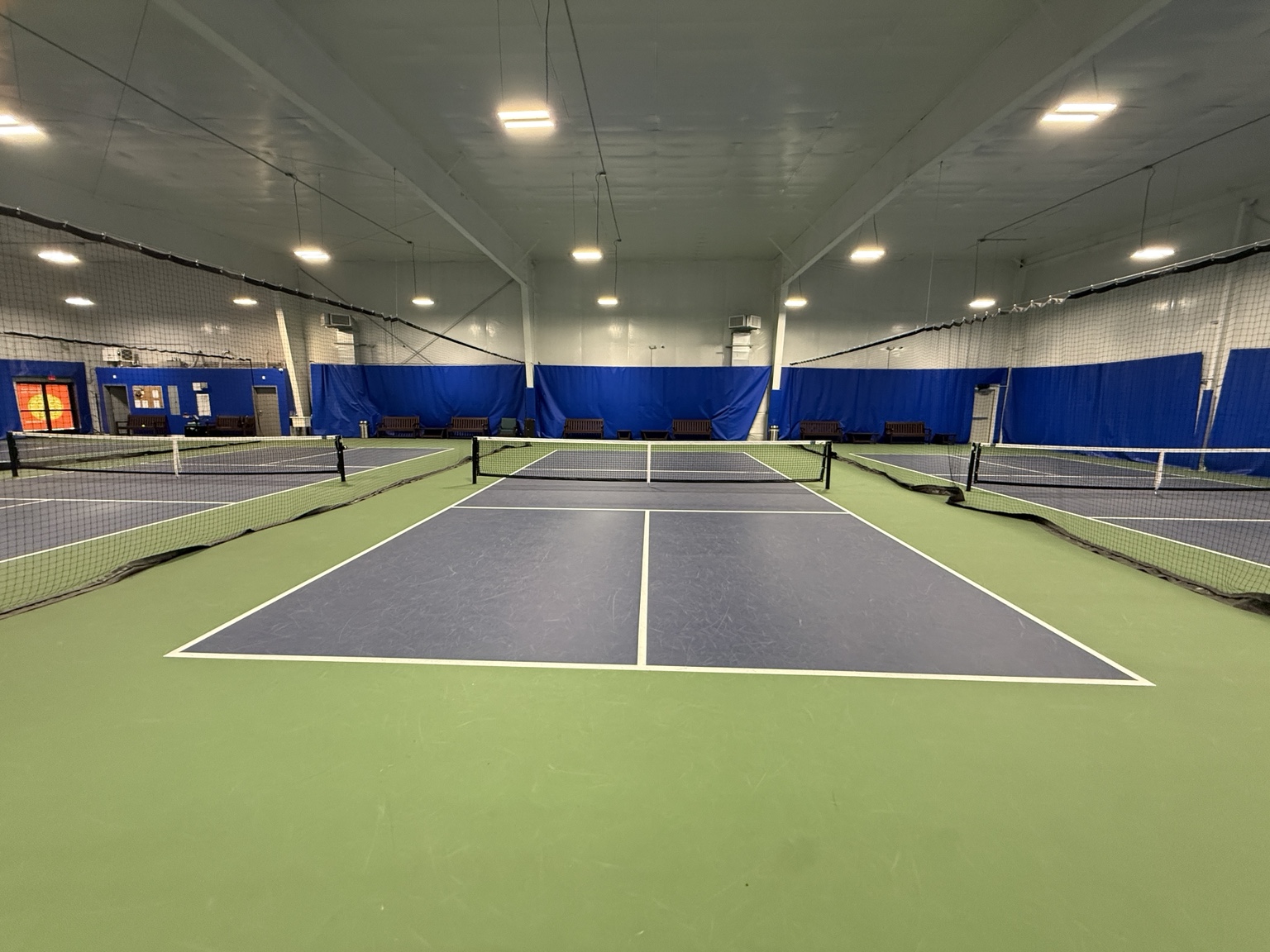 Indoor pickleball court view 4 at E.H. Pickleball Club