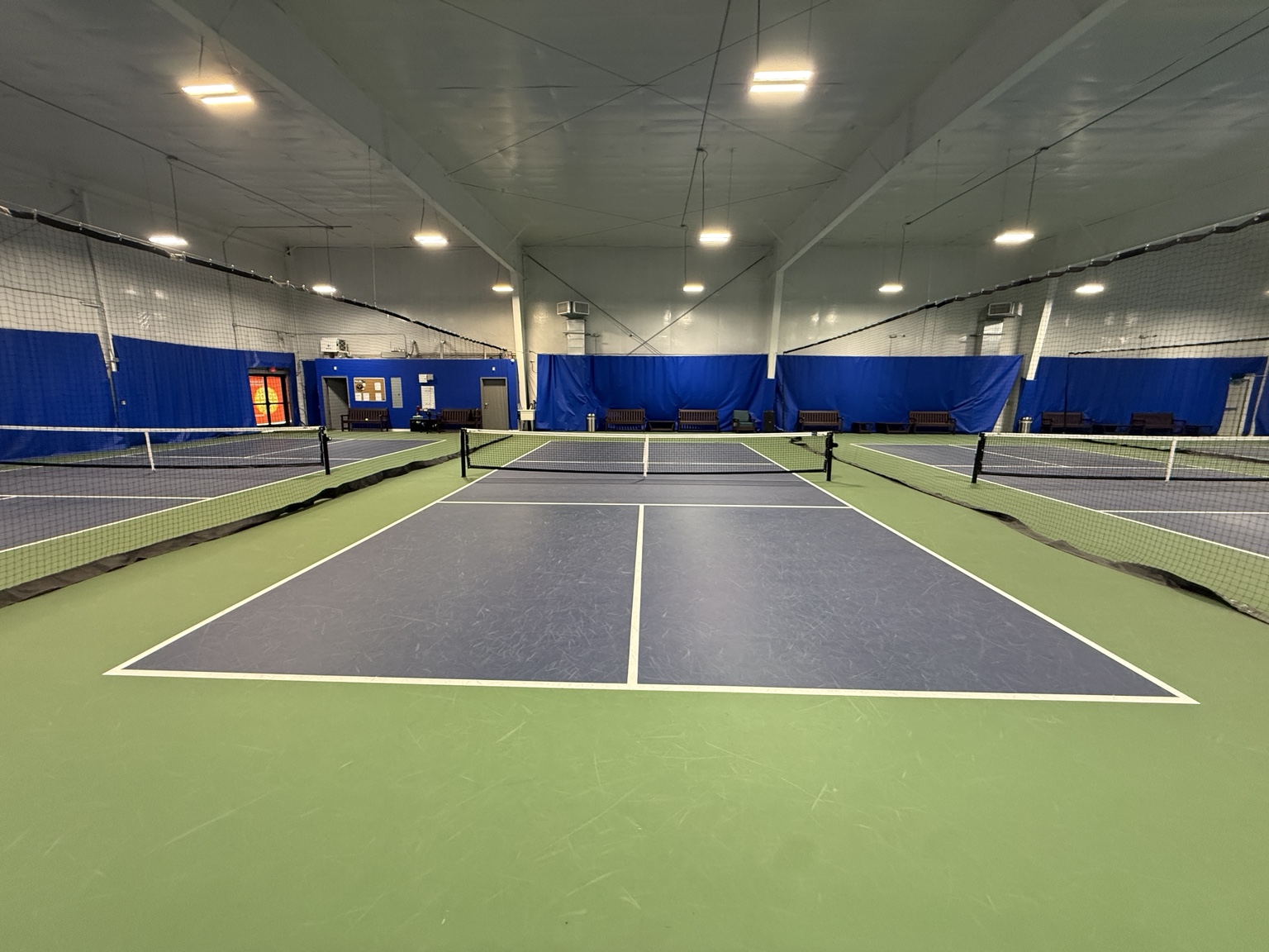 Indoor pickleball court view 3 at E.H. Pickleball Club